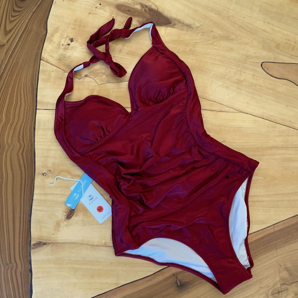CUPSHE Maroon one-piece